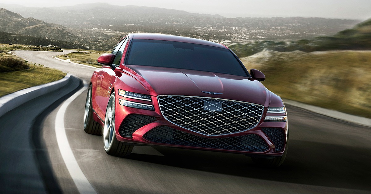 Front exterior view of the Genesis G80