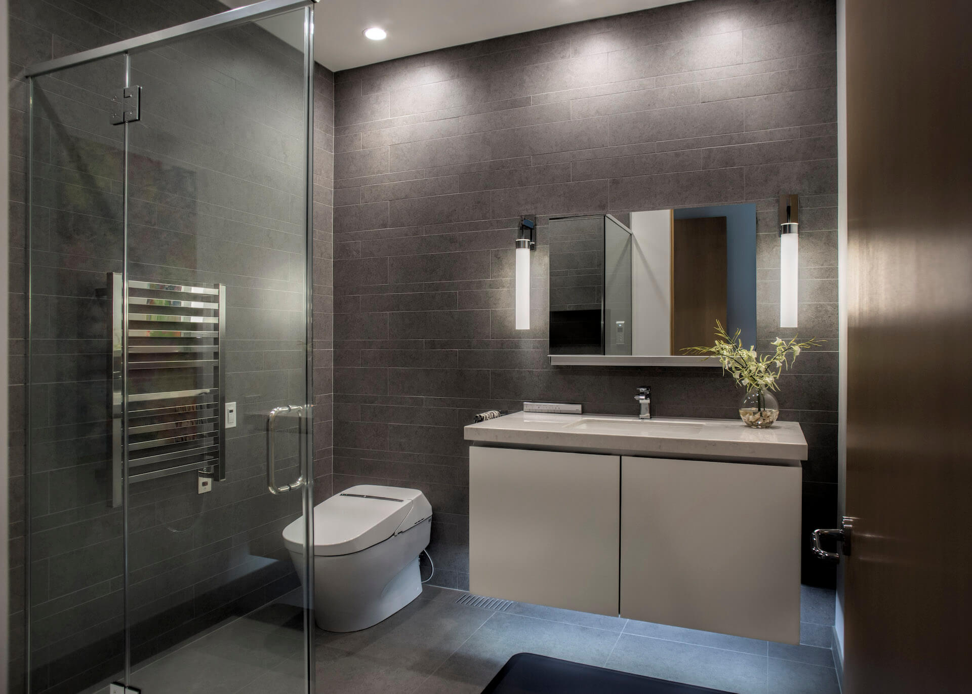 Ultra modern grey bathroom