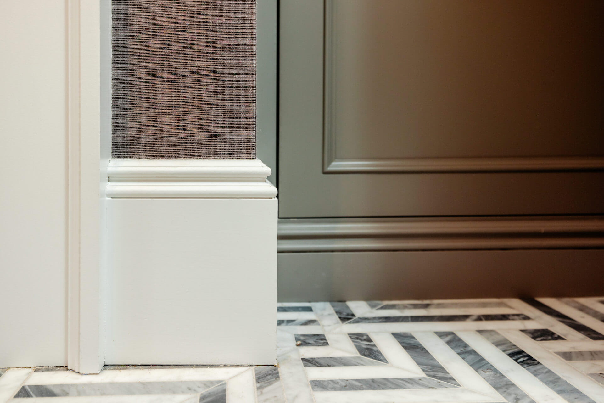 Wallpaper Baseboard and Flooring Detail