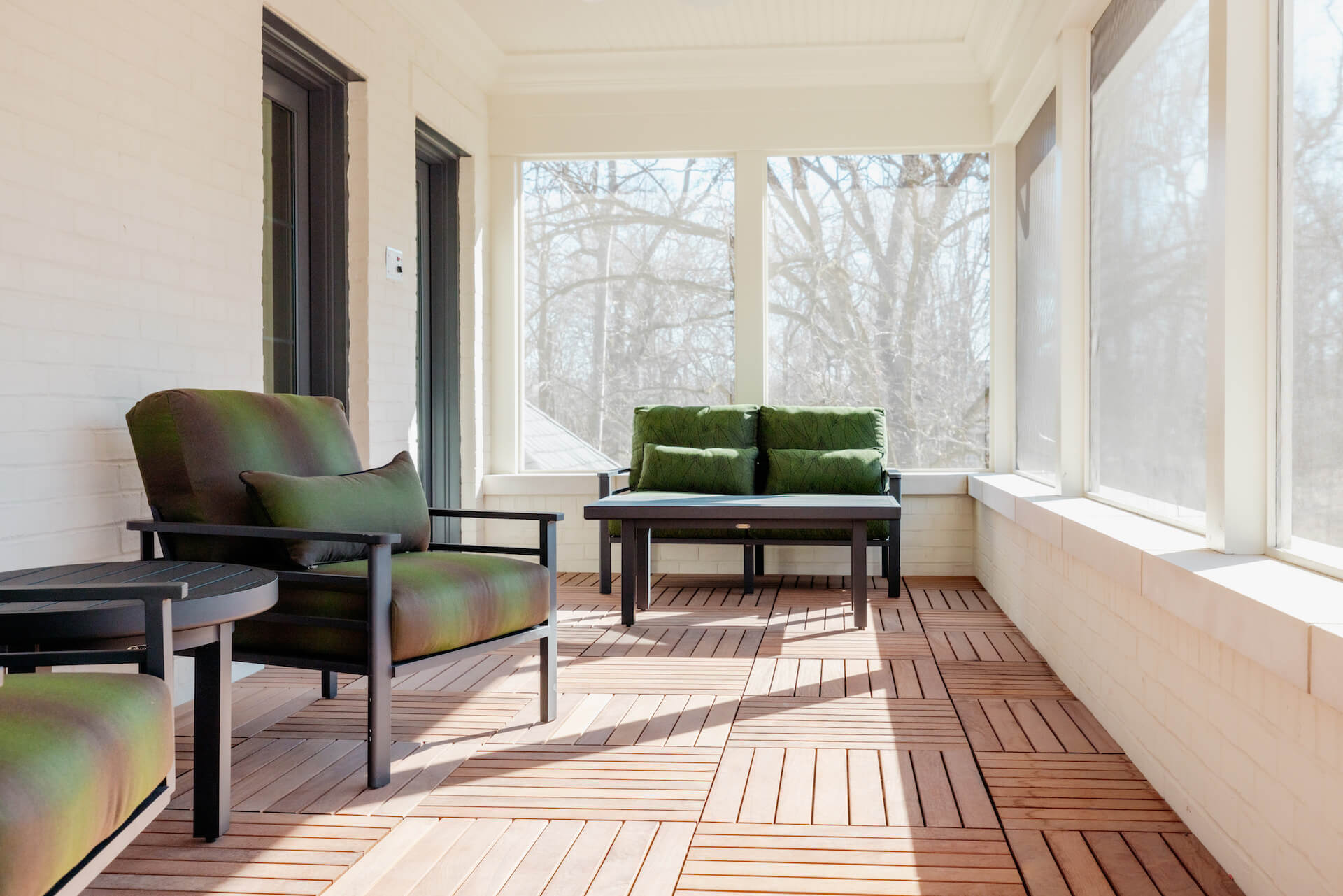 Sun Porch with Custom Furniture