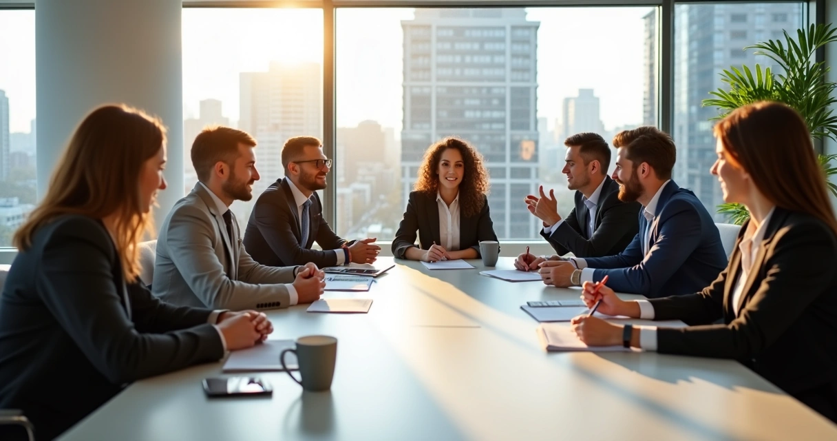 Profissionais participando de dinâmica de grupo para avaliação comportamental 