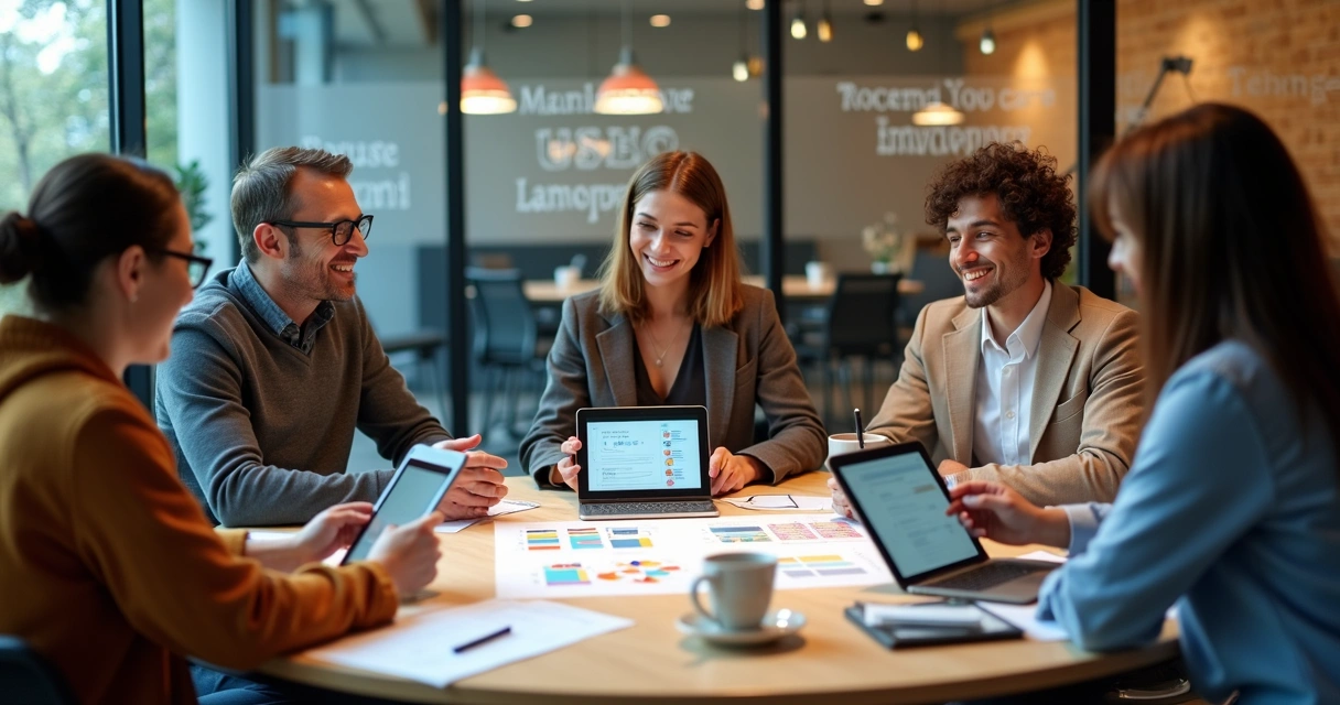 Reunião de equipe elaborando um plano de ação individual
