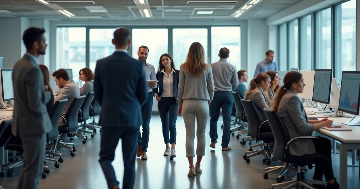 Equipe de RH participando de job rotation e shadowing