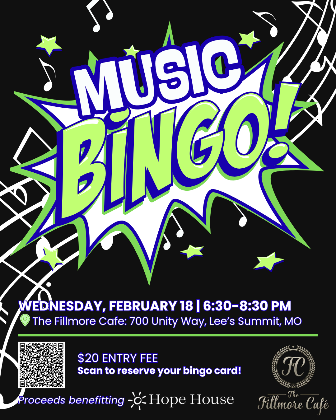 Music Bingo at Fillmore Cafe