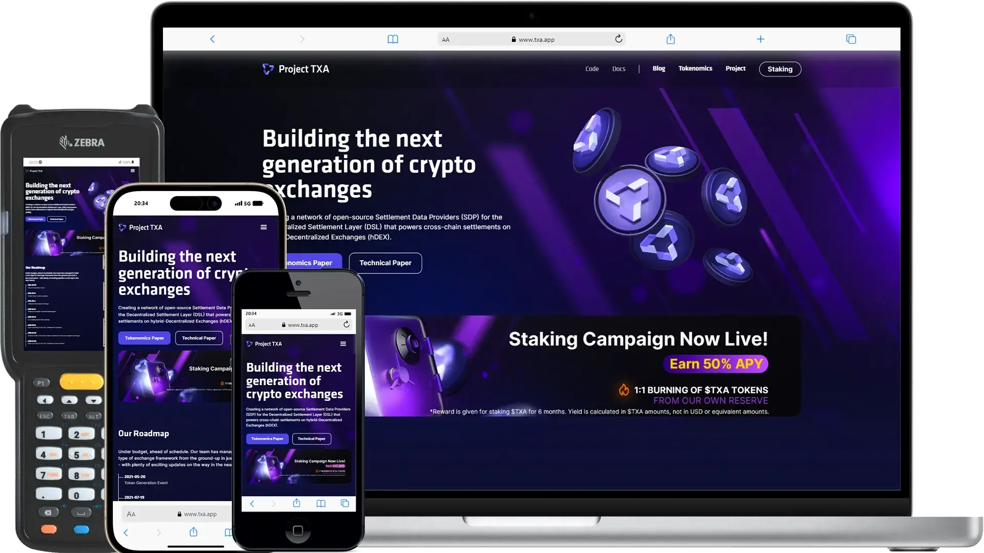 TXA Website demonstration