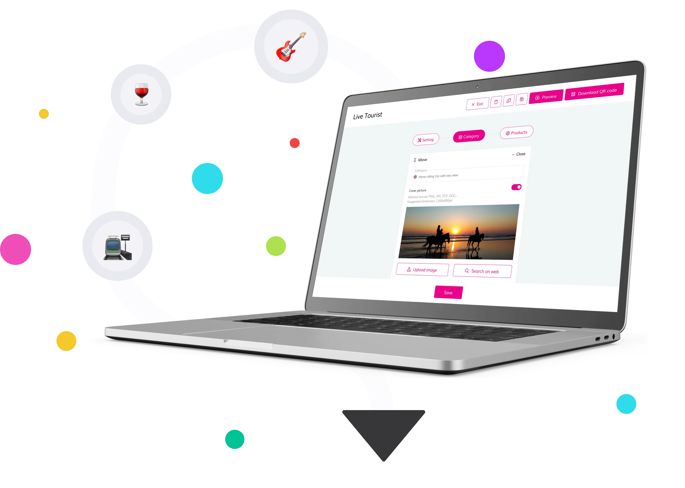 Database of events, experiences and points of interest in Live Castagneto