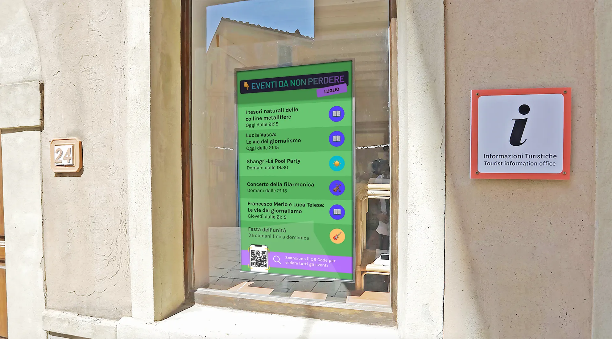 Live Castagneto information display in Castagneto Carducci