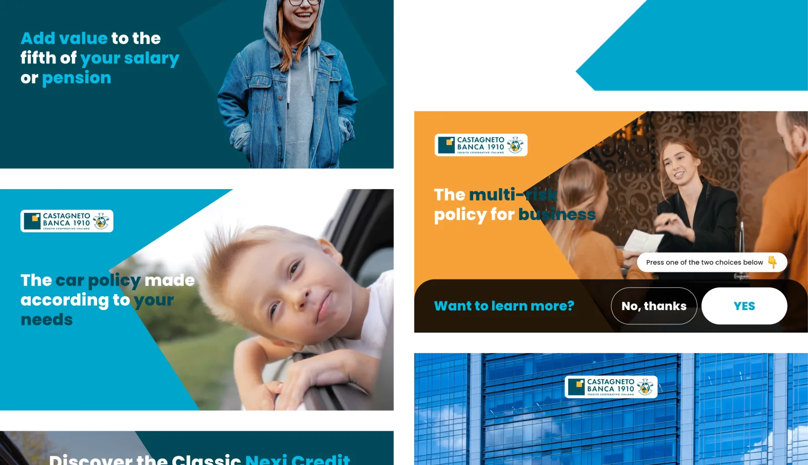 Personalised banking campaigns displayed with Live Campaign
