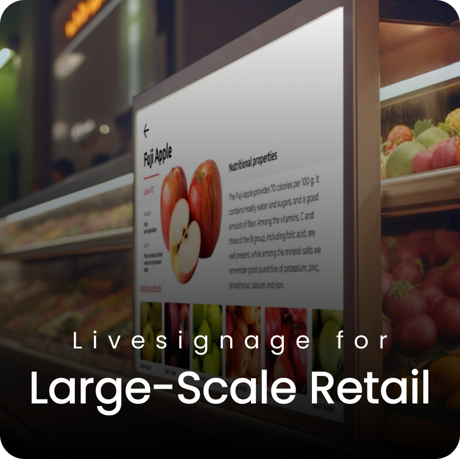 Livesignage for Large-Scale Retail
