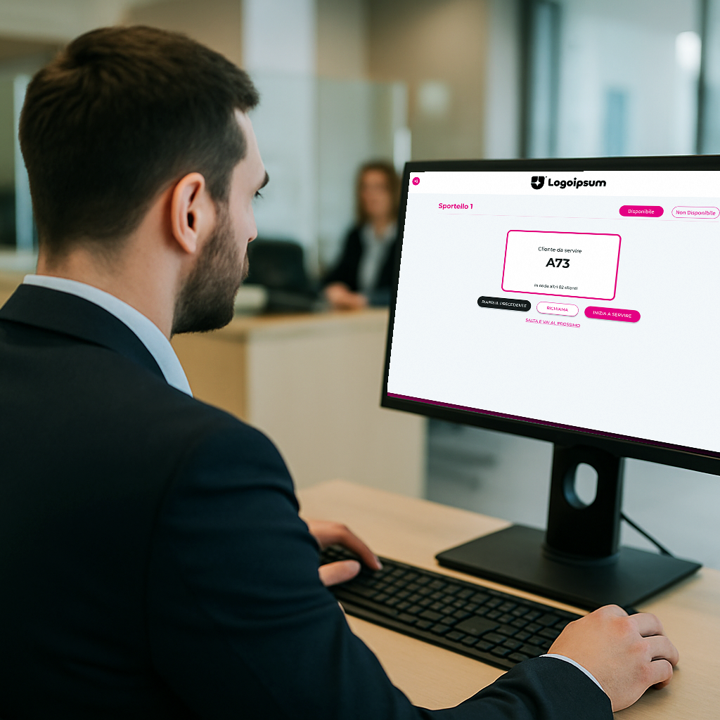 Operator managing Queues from his station using the portal/operator panel