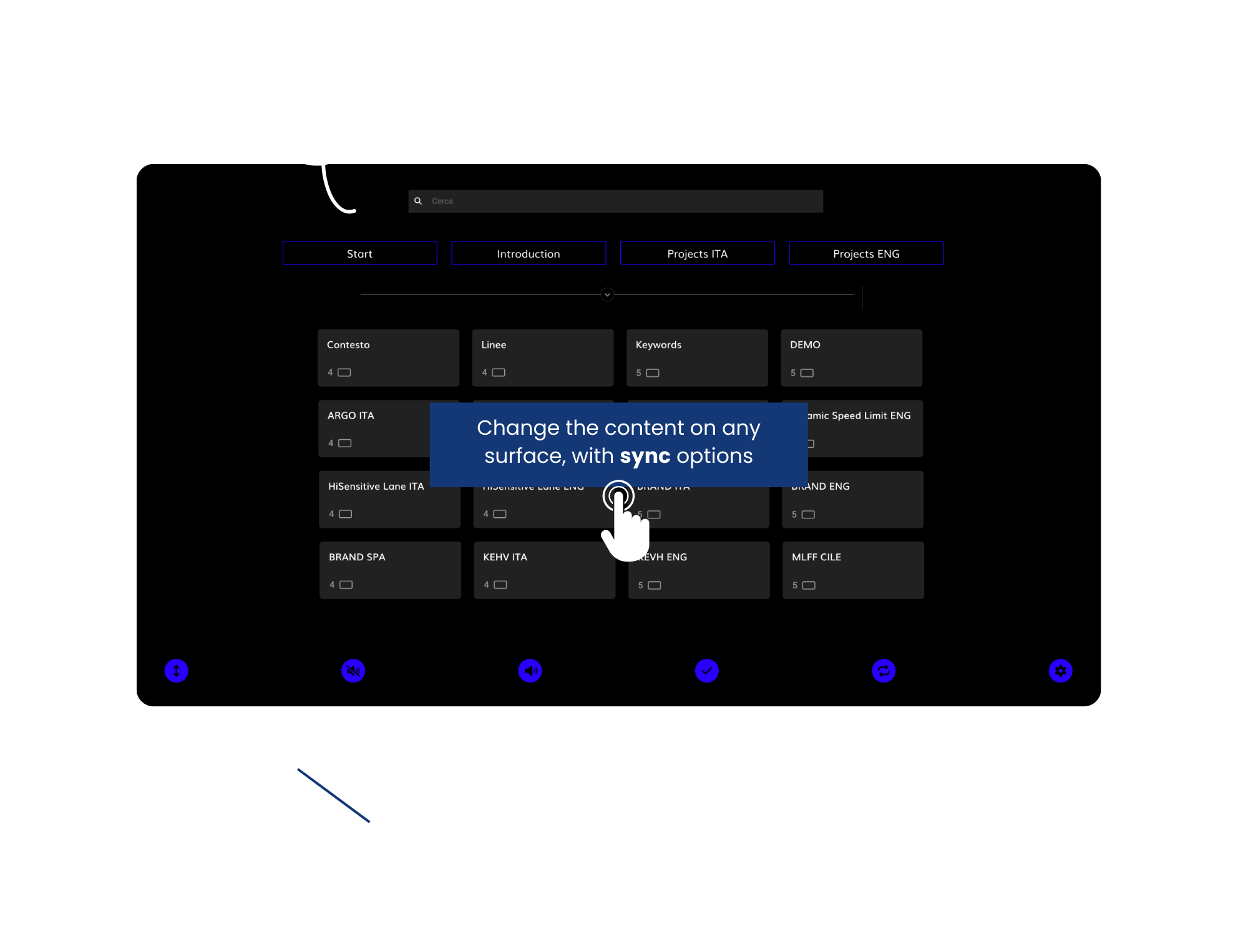 Livesignage App Eliminacode Live Queue kiosk display mobile pulsanti