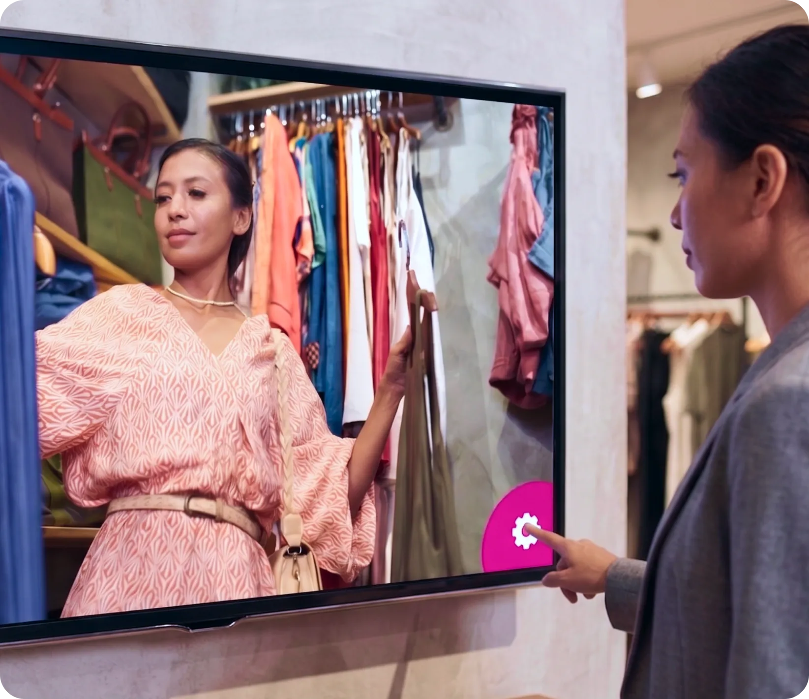 Dual-mode screen switching from digital signage to AV controller interface