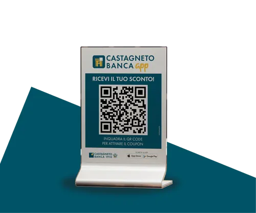 Custom QR code for downloading the Castagneto Banca mobile app