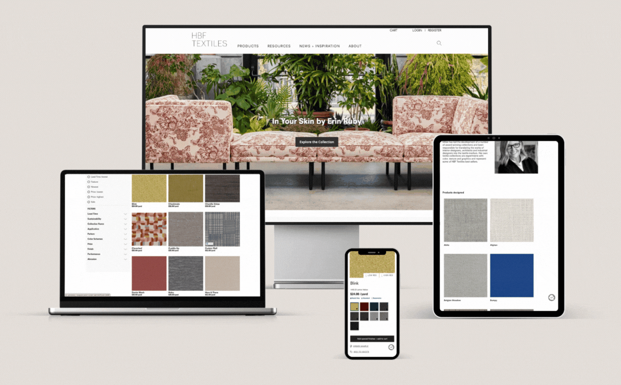animated gif of textile site