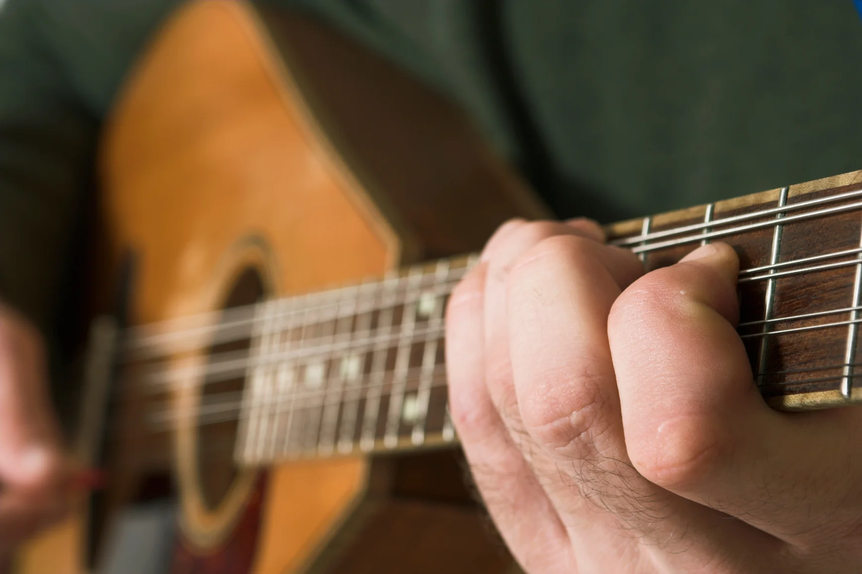 A closeup photo of an Irish Bouzouki