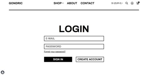 Customer login