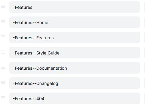 Secondary navigation