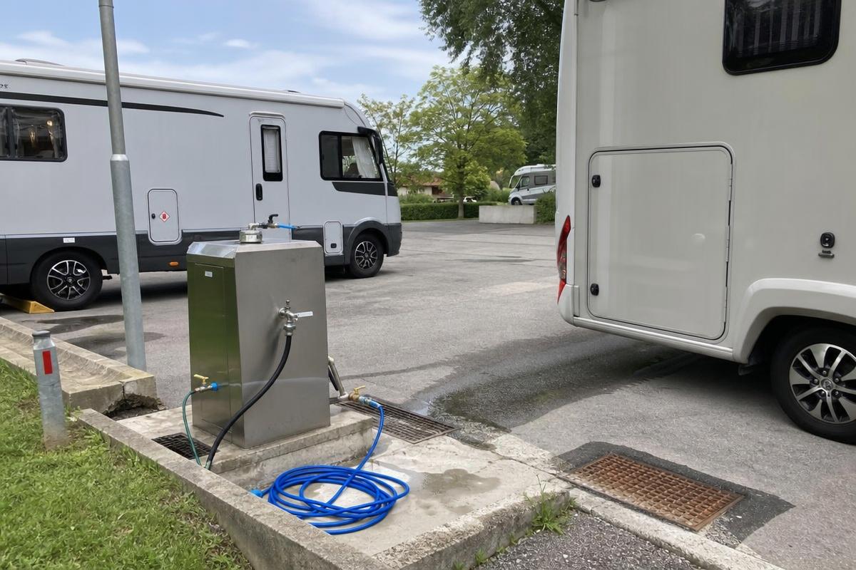 Área de servicio para autocaravanas en Cataluña con servicios de vaciado y agua
