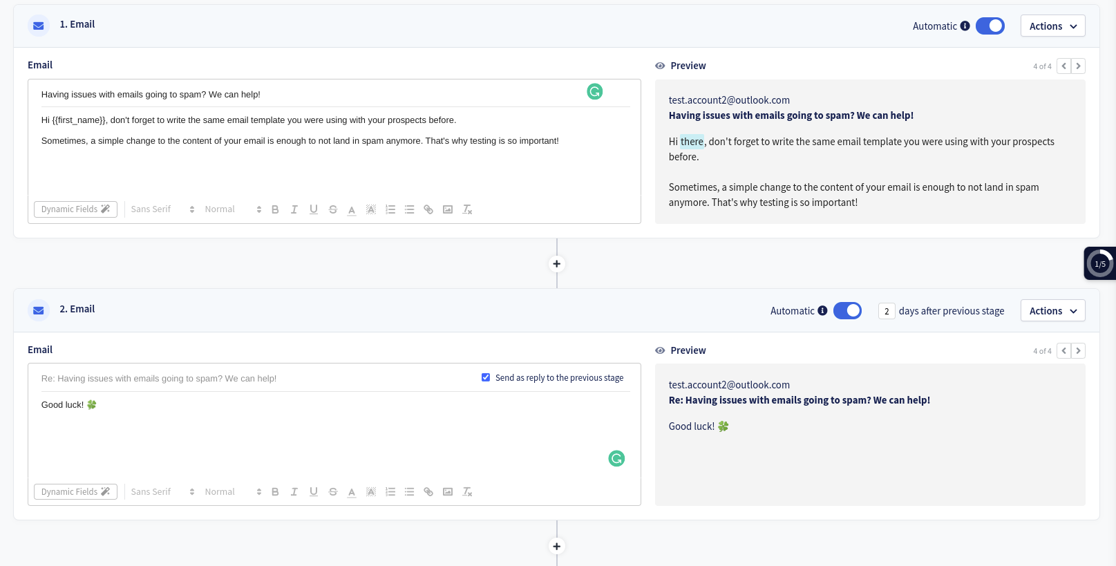 Email Spam Test Process