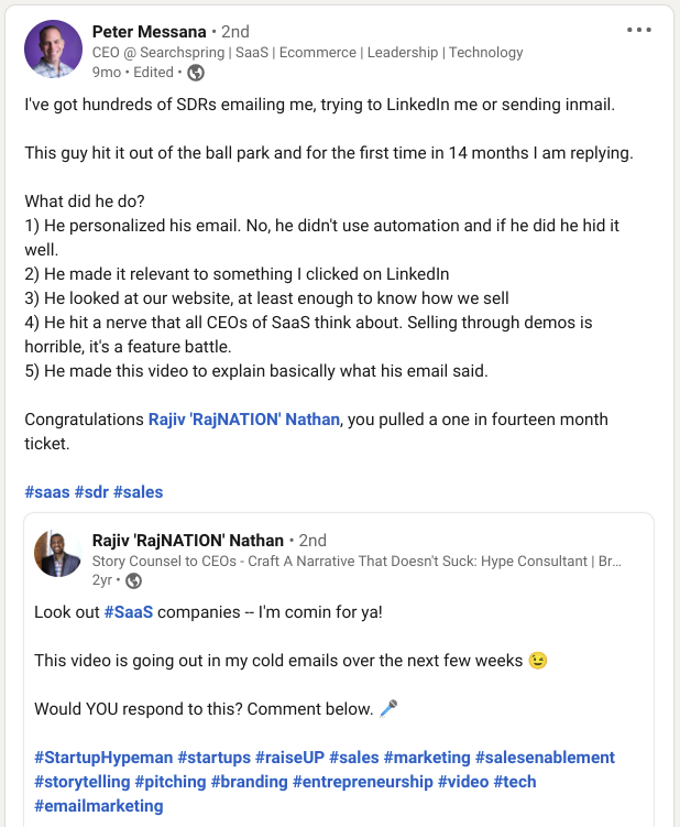 cold email personalization
