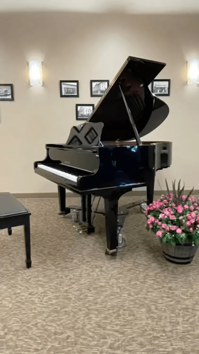 open grand piano