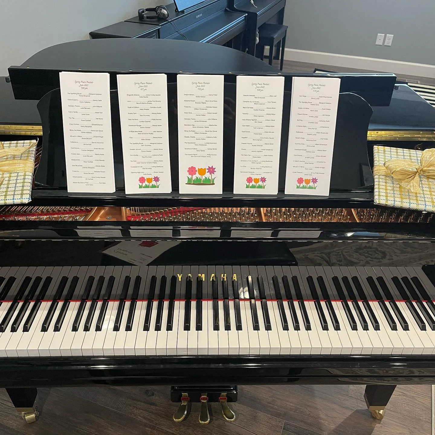 piano with sheet music