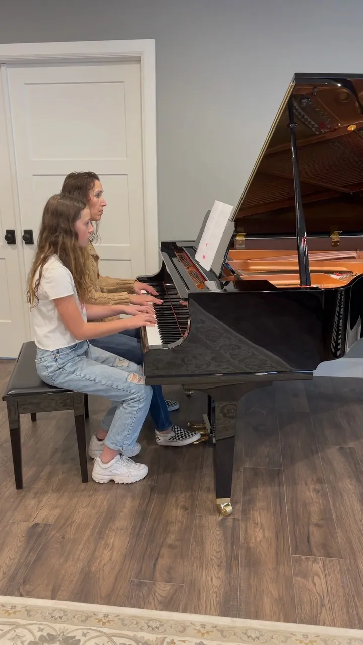 students at piano