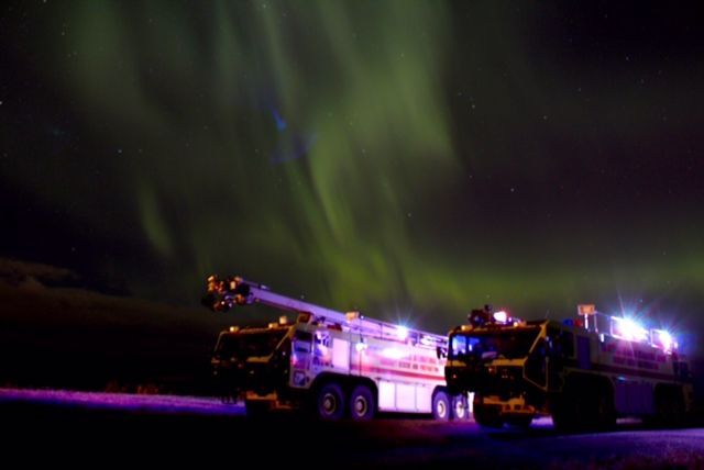 Airport fire trucks