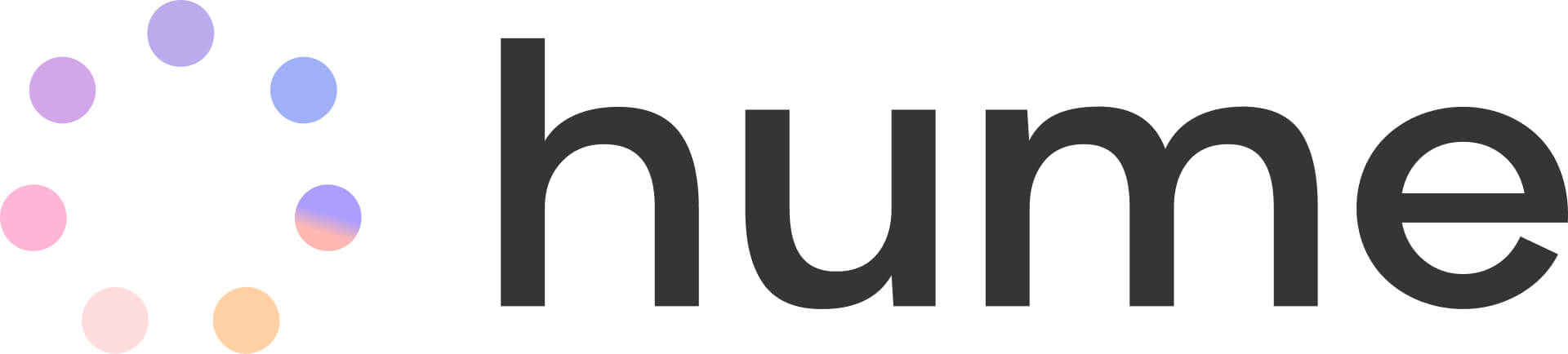 hume brand logo with colorful circular dots arranged in a ring to the left of the text