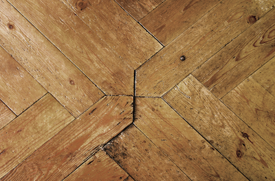 Excessively dry air can create cracks in floors.
