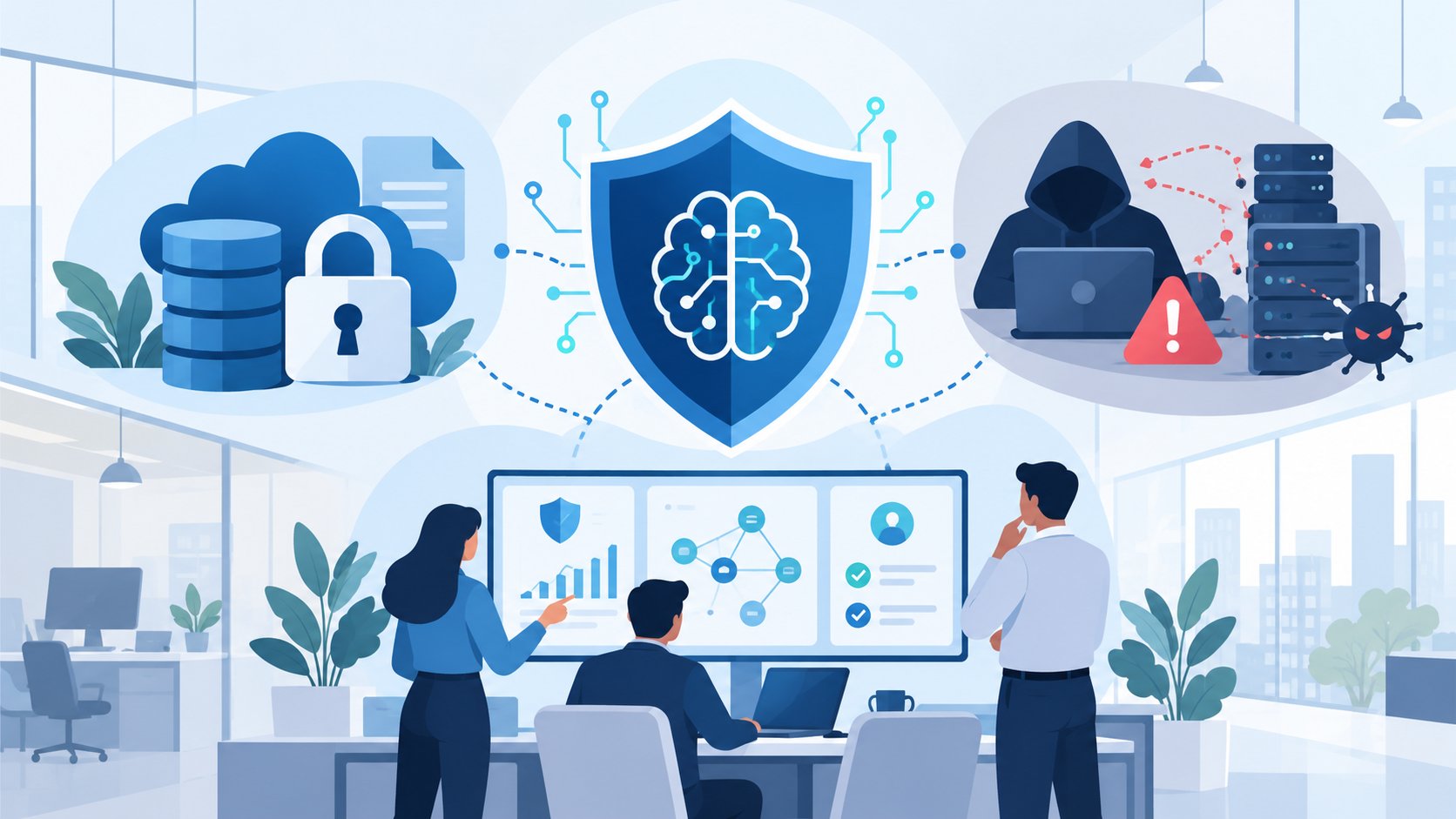 illustration IA et cybersécurité