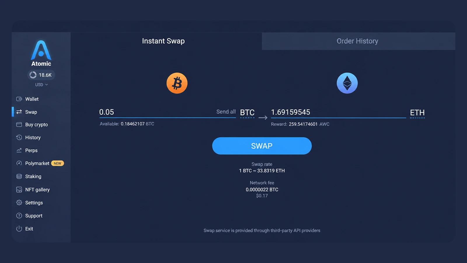 Atomic Wallet Swap