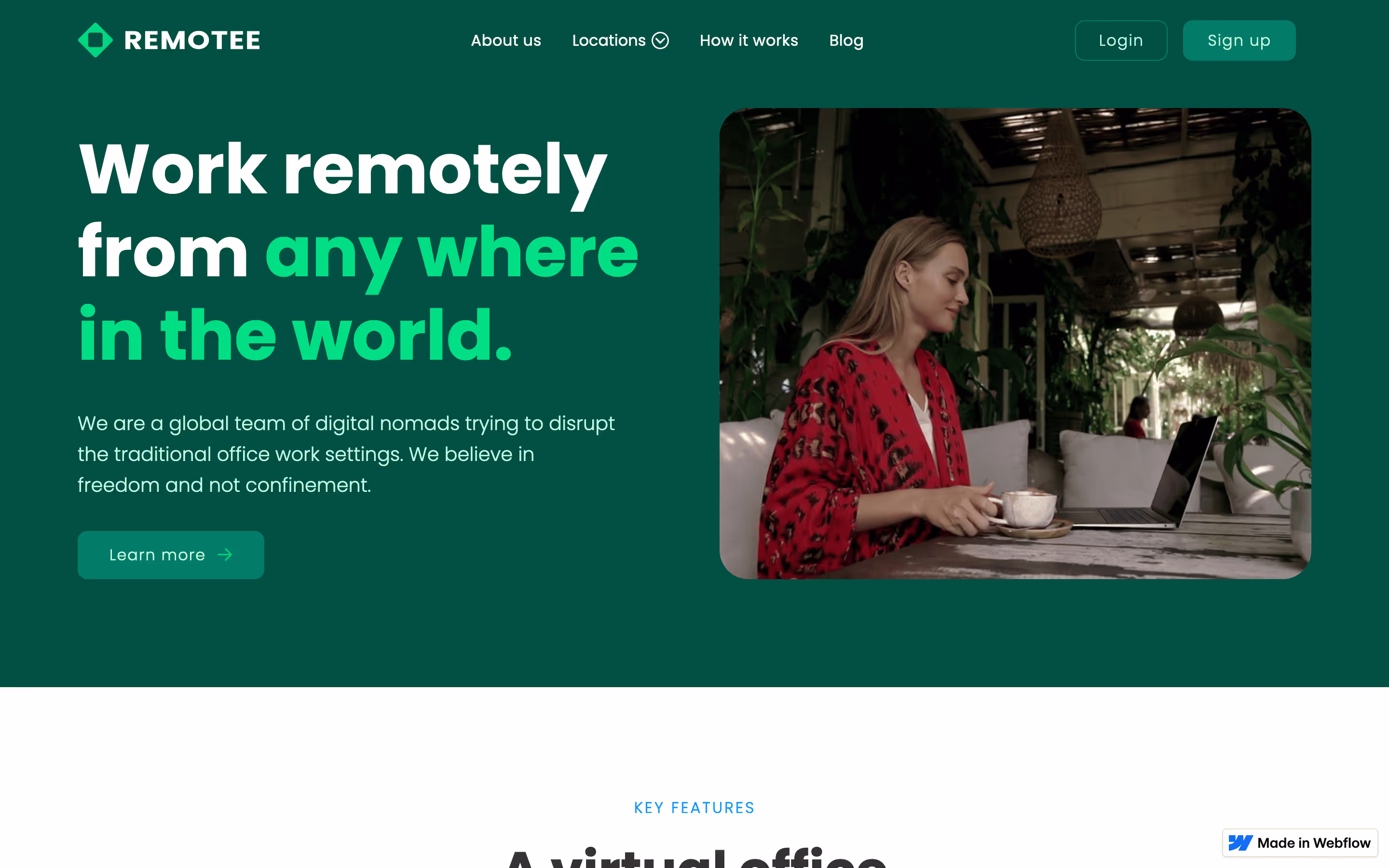 scrolling website hero screenshots