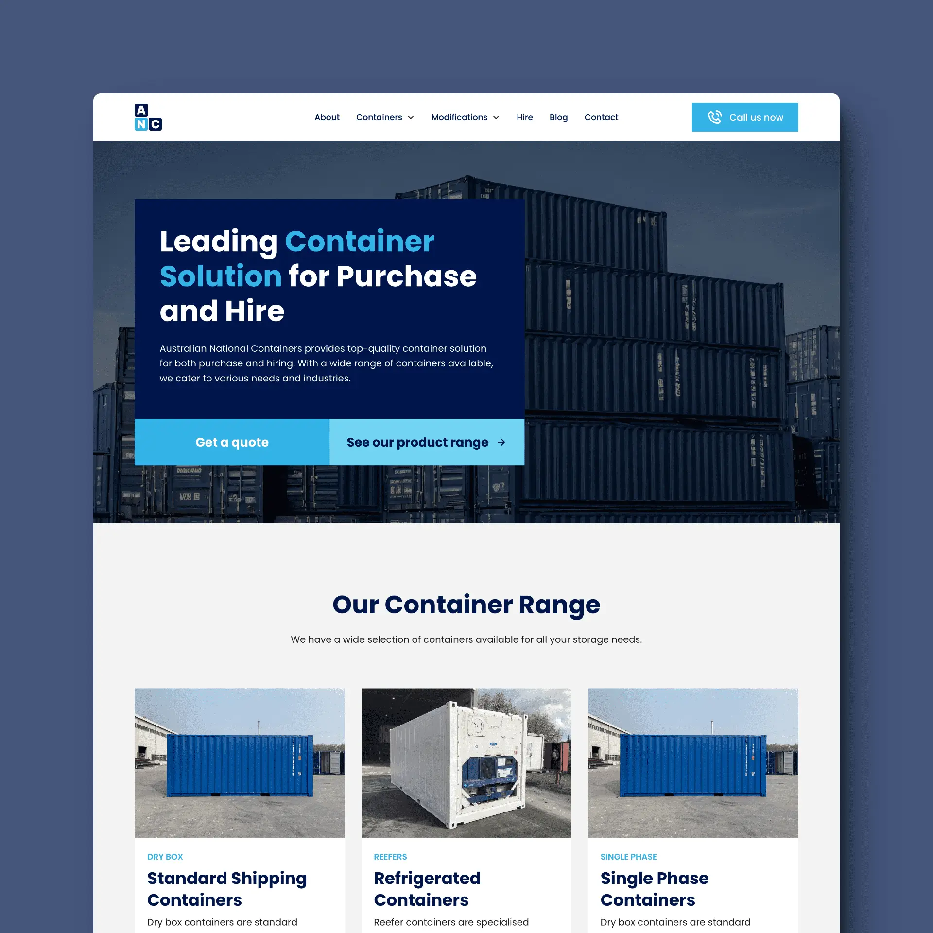 Website Design screenshot Melbourne