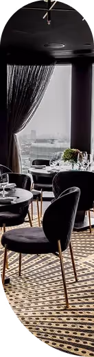 A vector image with a fine dining setting