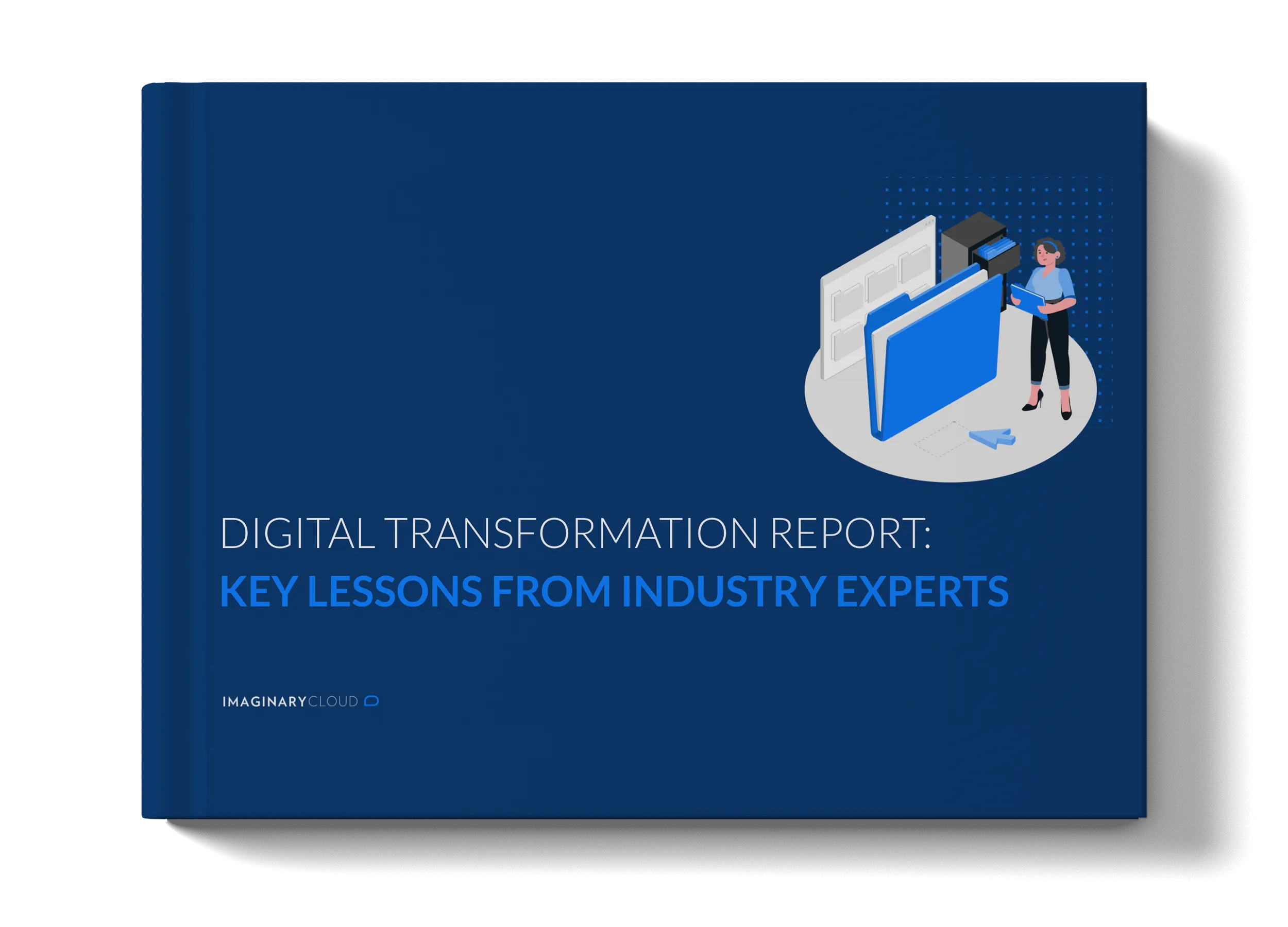 Digital Transformation report ebook cover mockup