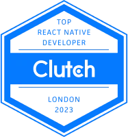 Clutch top react native developer london 2023 logo
