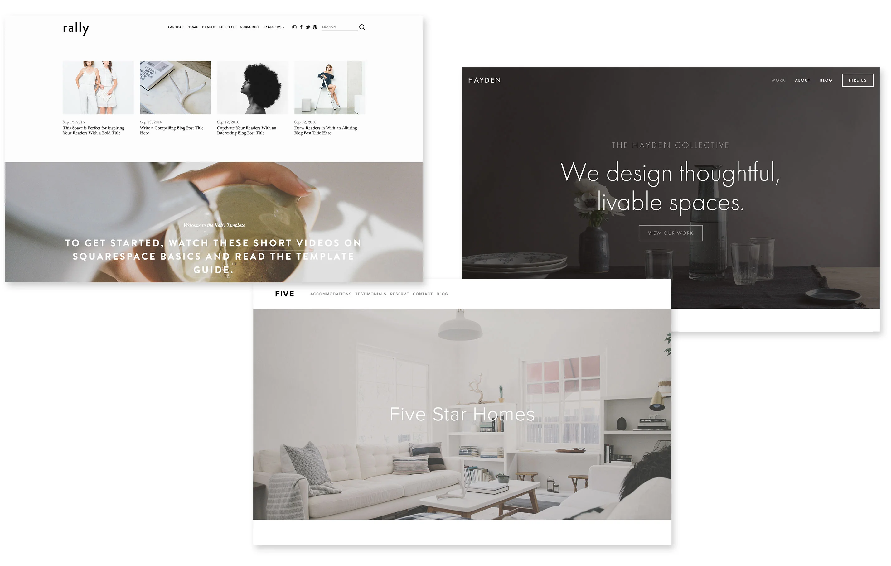 Behold, every single template in 2017 - Squarespace templates