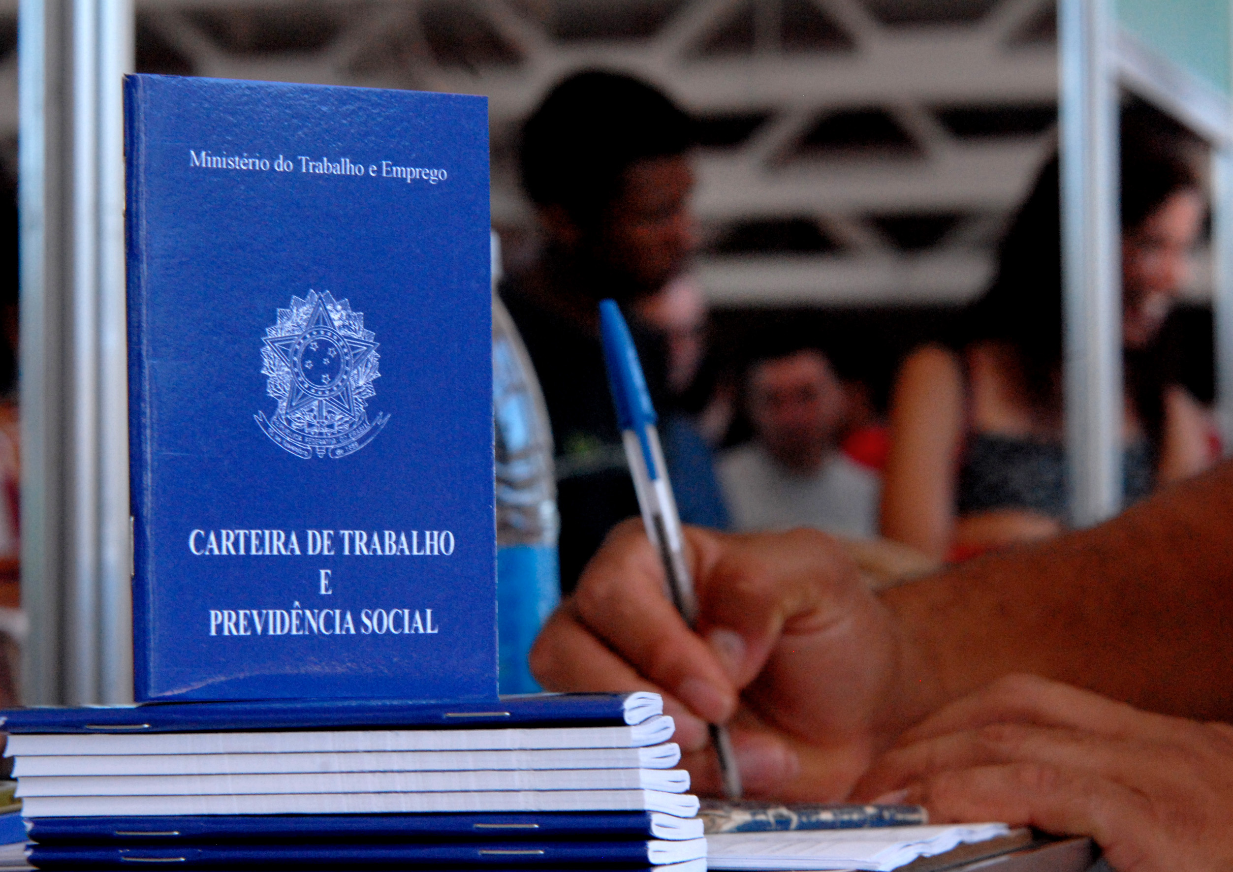 destaque para uma carteira de trabalho