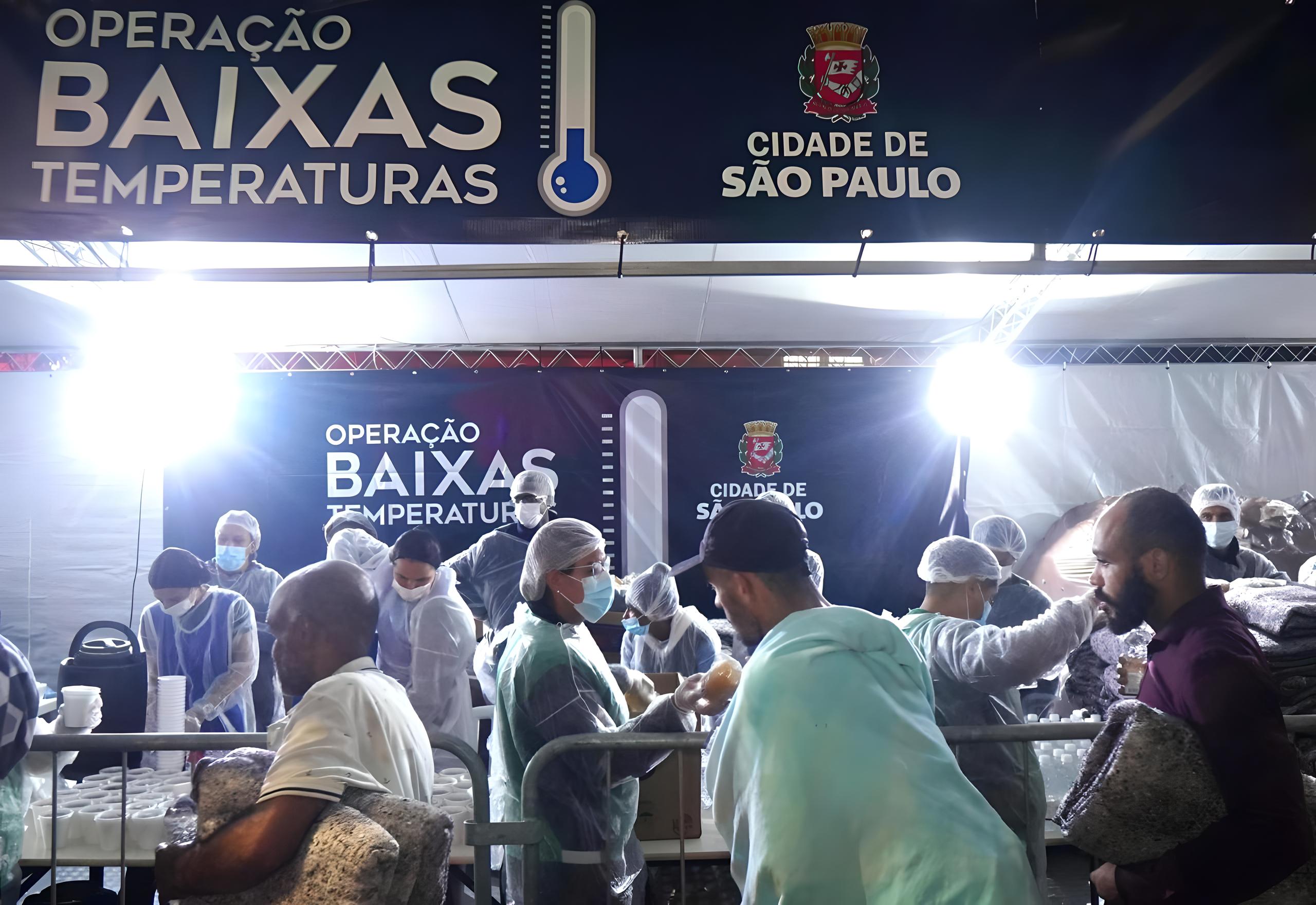 Foto tirada durante a realização da Operação Baixas Temperaturas