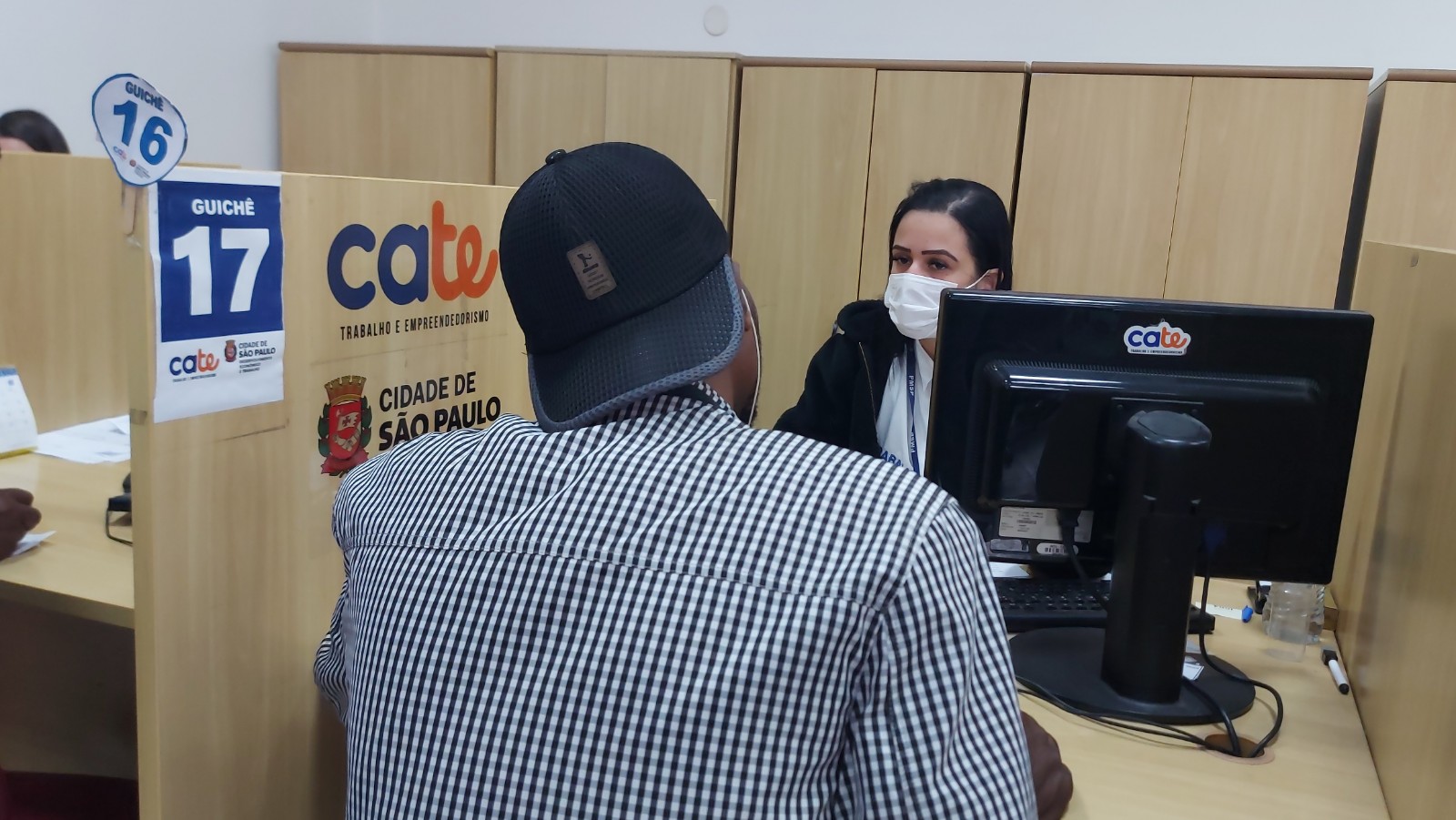 Imagem da realização do cadastro no CATE