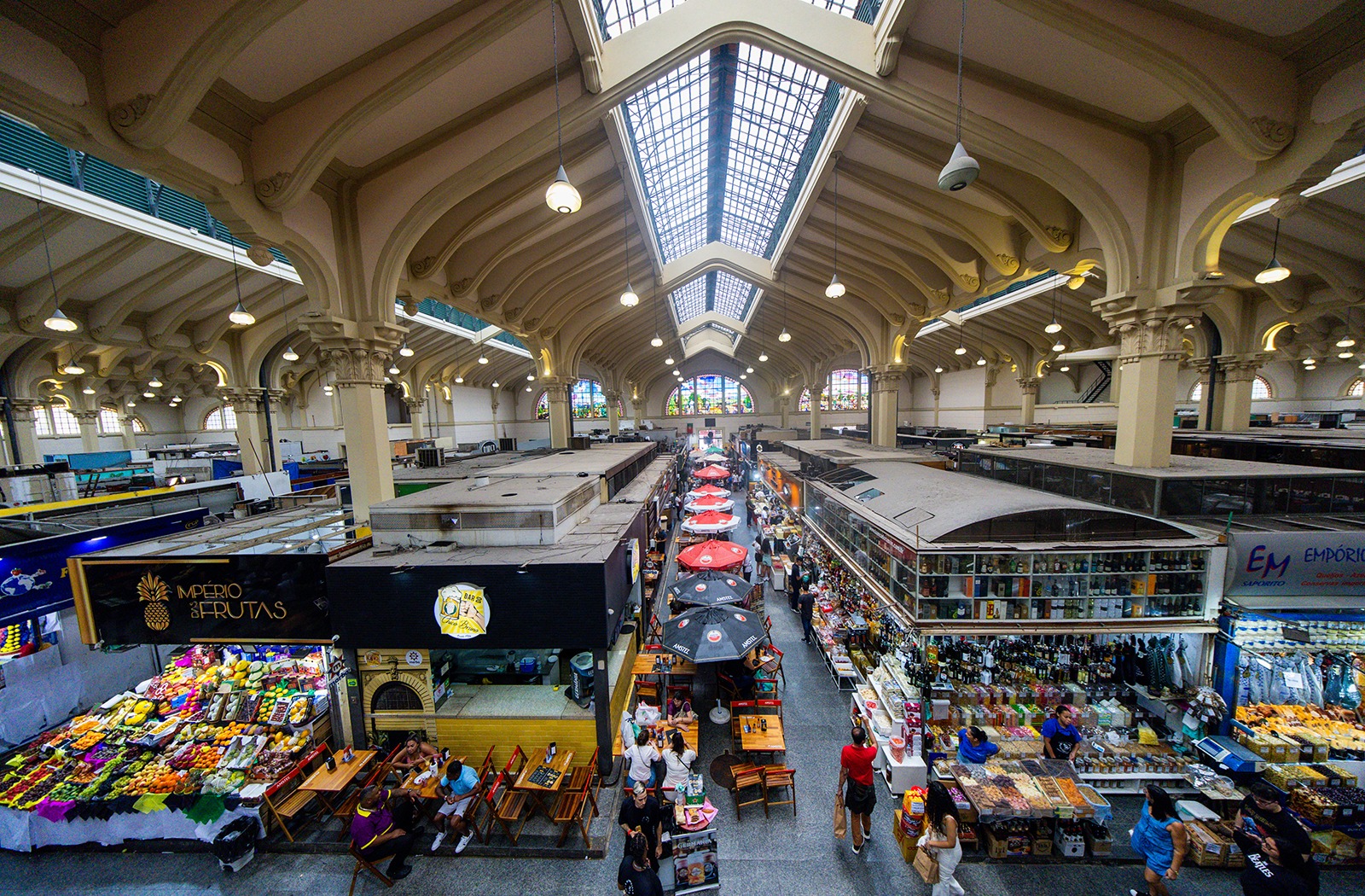 Imagem da área interna do Mercado Municipal de São Paulo 