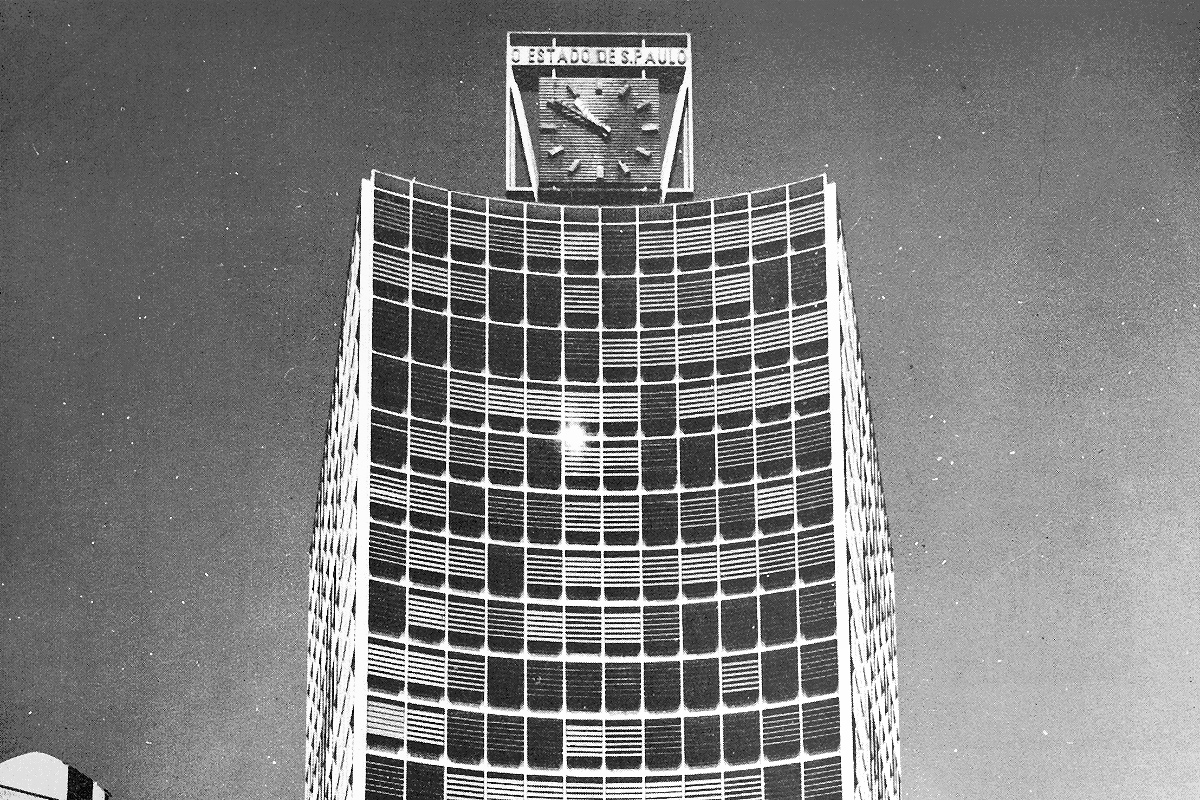 imagem em preto e branco do Hotel Jaraguá, uma das obras de Franz Heep.