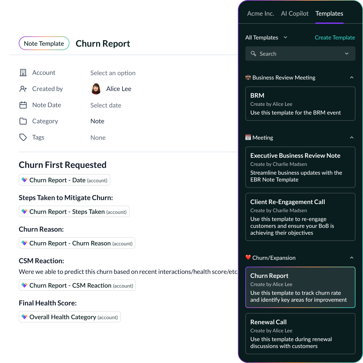 Templates to Standardize Data Capture
