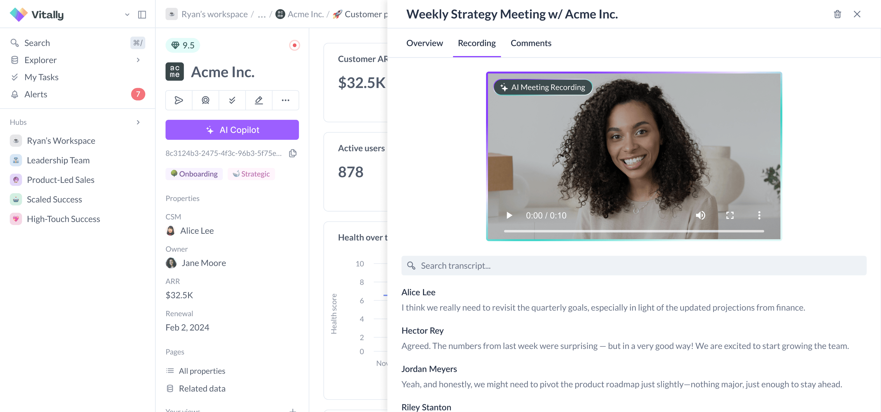 Vitally AI Meeting Call Recorder