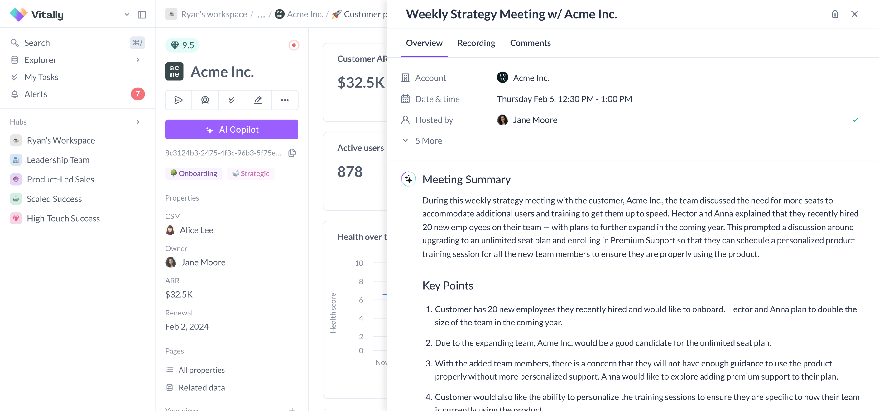 Vitally AI Meeting Overview