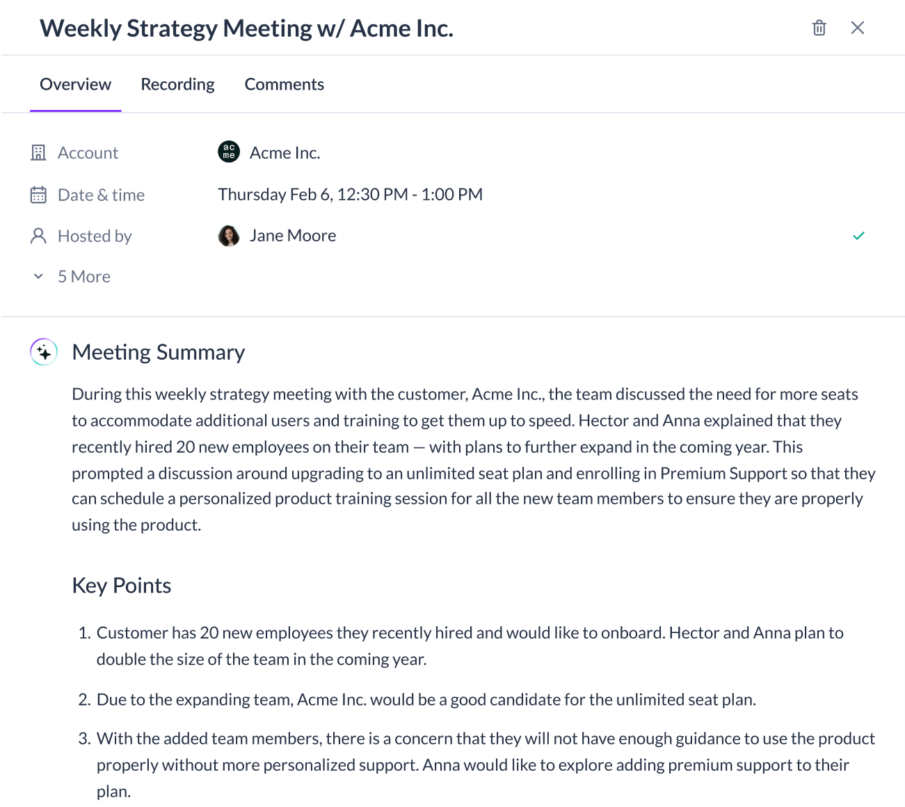 Vitally AI Meeting Overview