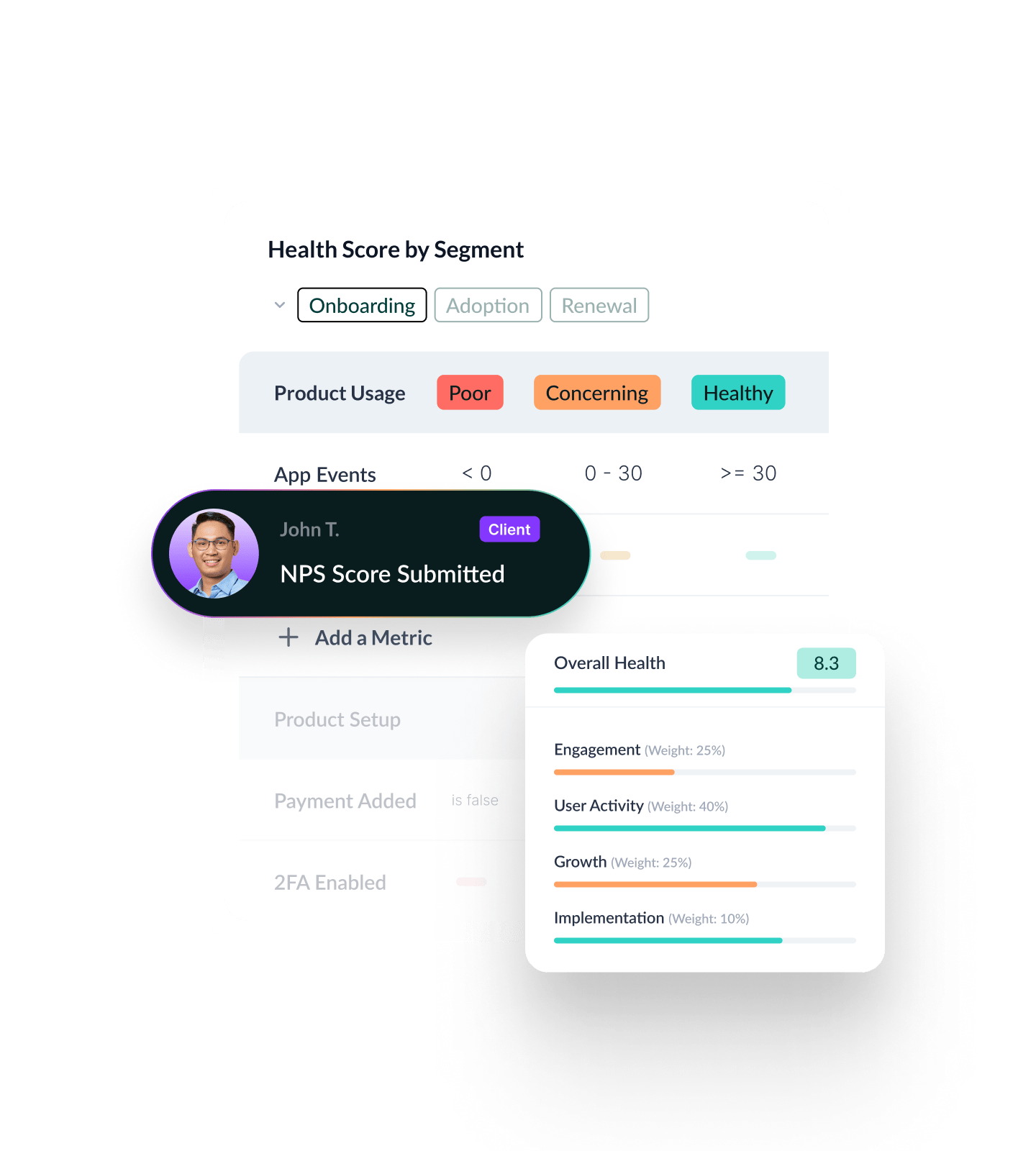 Screenshot of Vitally Custom Health Scores