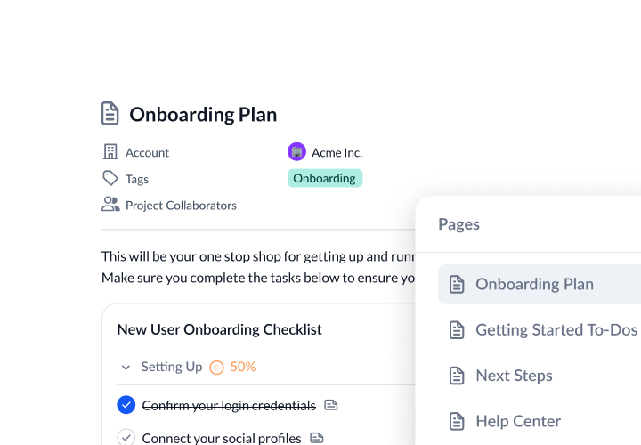 Image of a multi-page Vitally Onboarding Plan doc