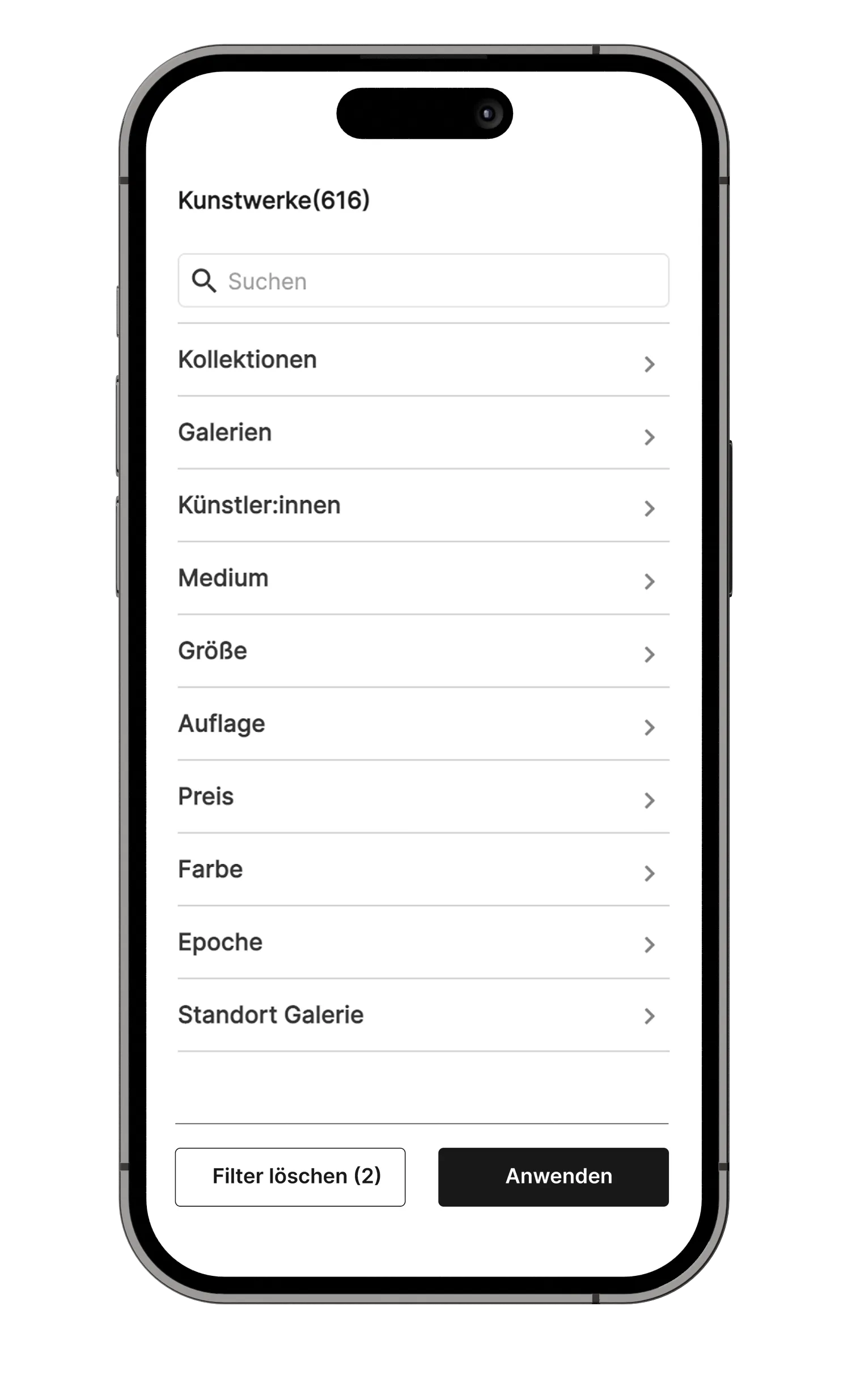 phone showing mobile navigation
